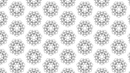 Seamless modern line-art geometric pattern in black and white vector format, ideal for luxury branding, backgrounds, and web interfaces