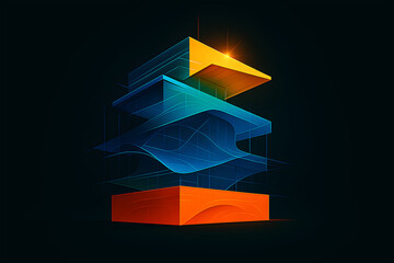 Abstract Layers: Data Flow & System Architecture Concept