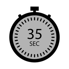 Classic stopwatch showing thirtyive-second t timer