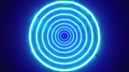 Abstract background blue red spectrum fluorescent light with neon circle LED animation 3D rendering, glitter circle of light shine sparkles and gold. seamless looping overlay virtual video animation - Powered by Adobe