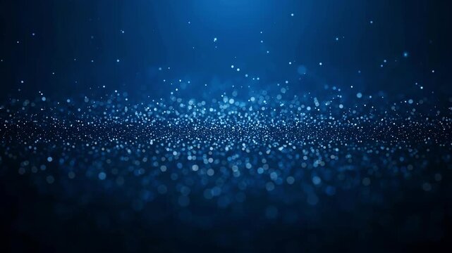 Soft glowing dots scatter across a dark space background in a slow wave motion, giving a high-tech futuristic ambiance, perfect for digital design and tech animation