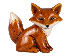 Top View of Abstract Animal-Shaped Ceramic Sculpture with Textured Surface, Isolated PNG