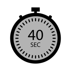 Vintage stopwatch showing forty seconds elapsed time