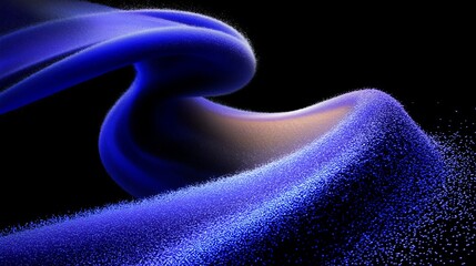 Abstract futuristic banner with blue and purple particles