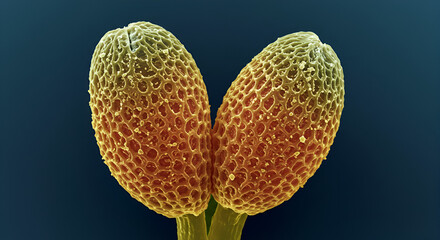 SEM of Pollen Tip Expansion in Toad Lily Flower