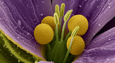 SEM of Pollen Transfer Zone in Meadow Rue Flower