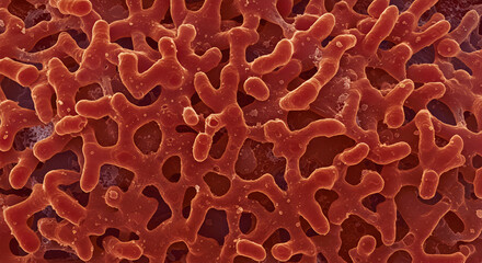 SEM of Pollen Wall Ornamentation in Scarlet Flax Flower