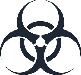 biohazard symbol icon vector illustration.protection, risk, safety, health, toxic, warning, alert, caution, chemical, danger, waste, biohazard, contamination, icon, symbol, biology, environmental, 