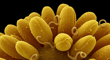 SEM of Ridged Pollen in Sandwort Flower