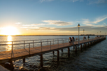 Fototapeta premium puente y mar