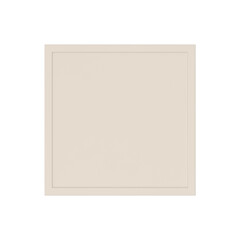 Classic Beige Square Coffee Table 3D Render - Top View Isolated PNG