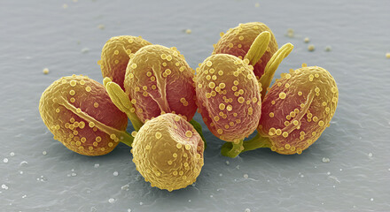 SEM of Sticky Pollen in Wild Columbine Flower