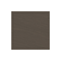 Classic Dark Brown Square Coffee Table 3D Render - Top View Isolated PNG