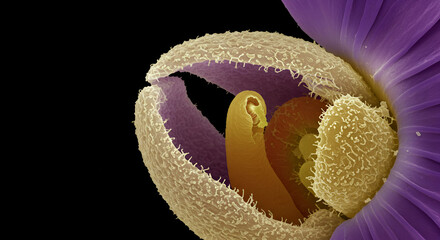 SEM of Stigma Exudate Release Site in Field Pansy