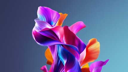 Abstract blue and purple liquid wavy shapes futuristic banner