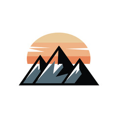Mountain landscape icon vector logo business template