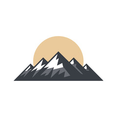 Mountain landscape icon vector logo business template