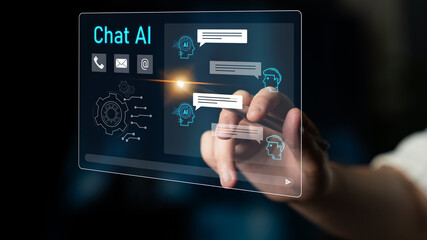 AI chatbot interface facilitates communication, chatbot, and AI interaction for automated user...