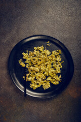 Jonjoli, Colchian klekachka, Georgian appetizer, pickled jonjoli, no people