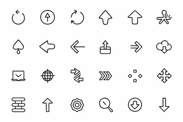 Fototapeta premium A clean, tech-focused Arrows bundle perfect for websites, apps, and dashboard interfaces