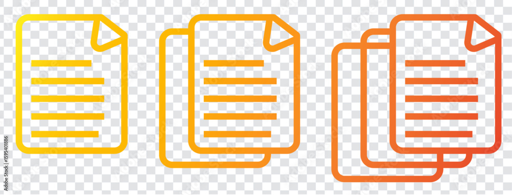 Fototapete this is a set of color full document icons, featuring both single and multi-page paper symbols, avai