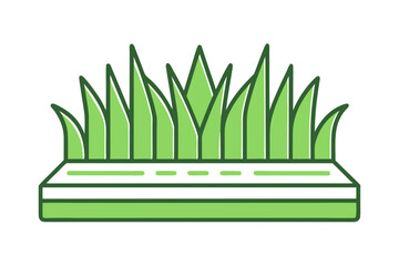 Line drawing of ground grass texture symbol