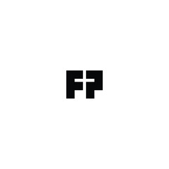 Letter FP Medical Cross Logo with white background. 