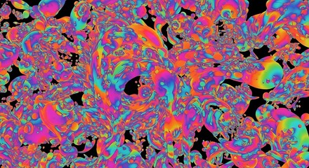 Vibrant liquid forms a psychedelic abstract background artwork for visual content