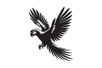 Set of Parrot silhouette vector illustration , with a clear white background