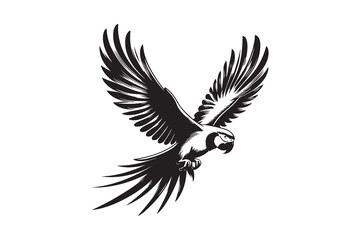 Set of Parrot silhouette vector illustration , with a clear white background