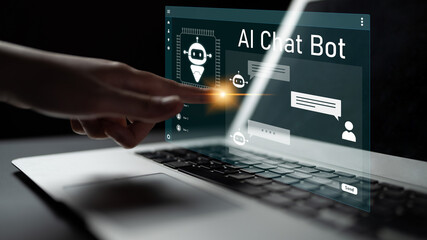 AI chatbot interface facilitates communication, chatbot, and AI interaction for automated user...