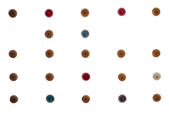 Round coasters set arranged isolated on transparent background
 - Powered by Adobe