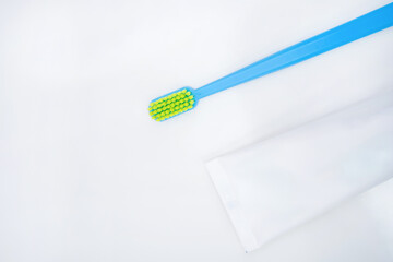 A Beautifully Colorful Toothbrush Set Placed Against a Crisp White Background Surface