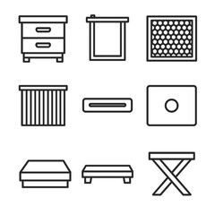 Hive vector entrance excluder punctuation beehive inner icon modern no set grid