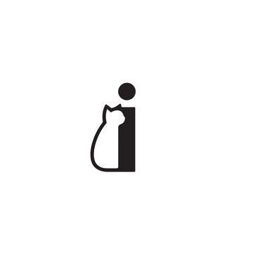 Clever Cat Shaped Letter I Logo Design for Animal Lovers and Pet Brands