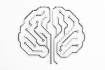 Fototapeta premium Brain circuit ai technology neural network machine learning artificial intelligence concept design on transparent background