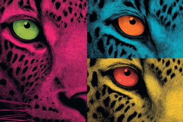 pop-art comic animal artwork 