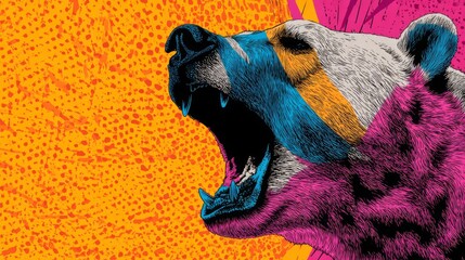 pop-art comic animal artwork 