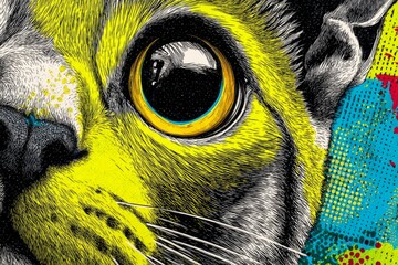 pop-art comic animal artwork 