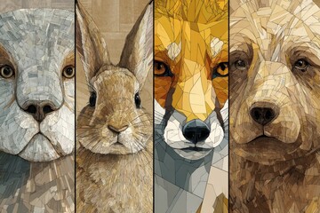 pop-art comic animal artwork 