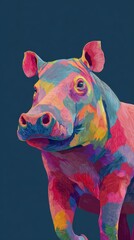 pop-art comic animal artwork 
