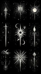 Celestial Sceptres: A Collection of Mystical Star Designs