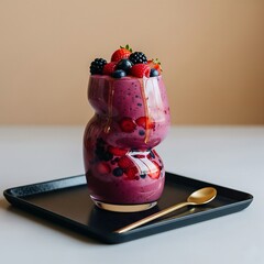 berries in a glass