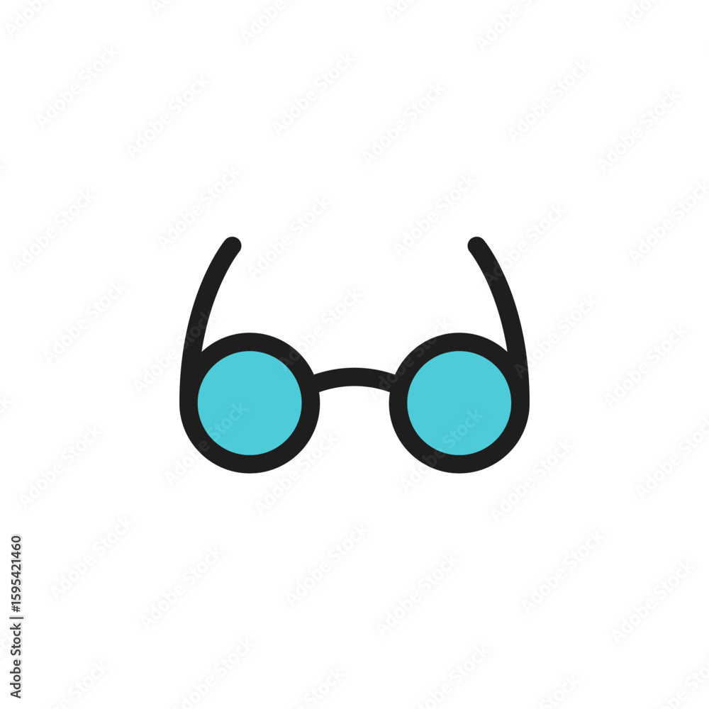 Poster glasses icon is designed in a visually appealing and easily recognizable style. it’s suitable for va