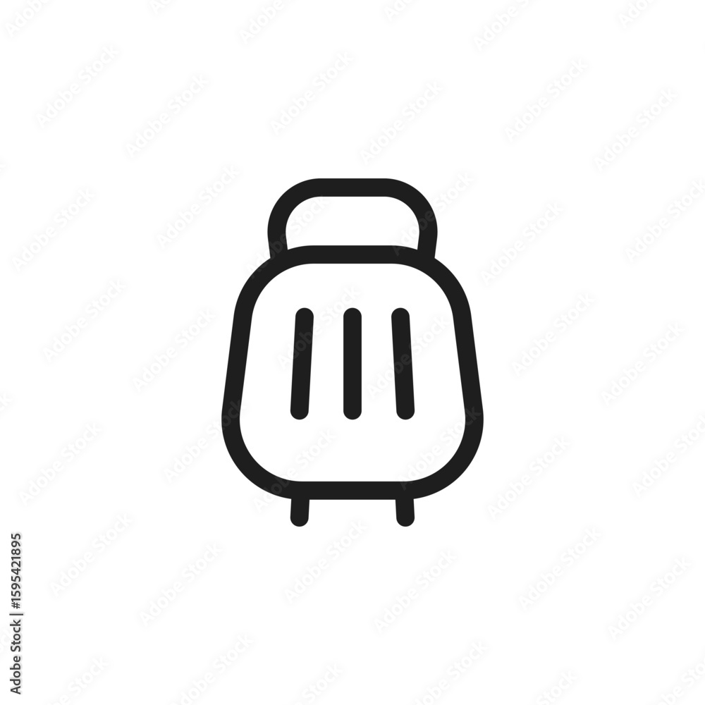 Poster suitcase icon is designed in a visually appealing and easily recognizable style. it’s suitable for v