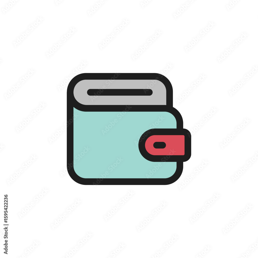 Poster wallet icon is designed in a visually appealing and easily recognizable style. it’s suitable for var