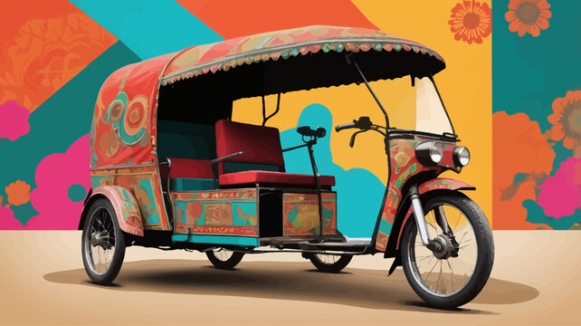 Cultural motif with modern twist (Rickshaw art, folk pattern) – ethnic fusion for global and local audience 3
