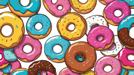 Funny food pun like “Donut Worry Be Happy” with a cute cartoon donut – fun, bright, and great for all ages 2