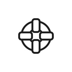 lifebuoy icon is designed in a visually appealing and easily recognizable style. It’s suitable for various visual needs such as apps, digital media, or other graphic design projects