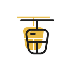 cable car icon is designed in a visually appealing and easily recognizable style. It’s suitable for various visual needs such as apps, digital media, or other graphic design projects